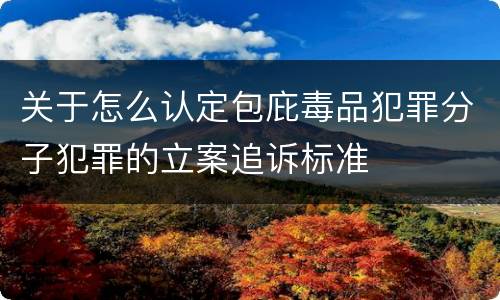 关于怎么认定包庇毒品犯罪分子犯罪的立案追诉标准