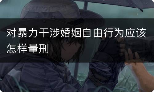 对暴力干涉婚姻自由行为应该怎样量刑