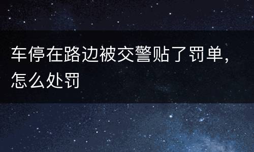 车停在路边被交警贴了罚单，怎么处罚