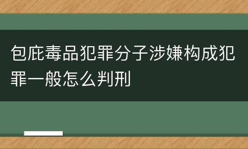 包庇毒品犯罪分子涉嫌构成犯罪一般怎么判刑