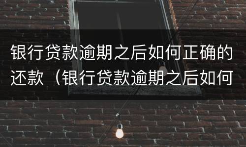 银行贷款逾期之后如何正确的还款（银行贷款逾期之后如何正确的还款呢）