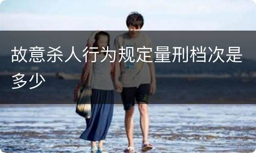 故意杀人行为规定量刑档次是多少