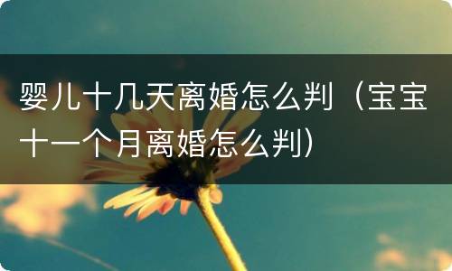 婴儿十几天离婚怎么判（宝宝十一个月离婚怎么判）