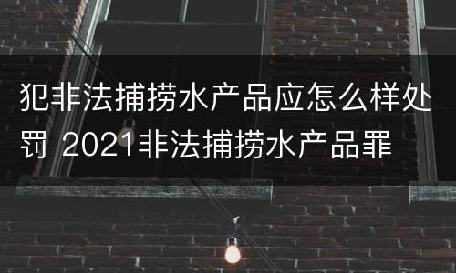 犯非法捕捞水产品应怎么样处罚 2021非法捕捞水产品罪