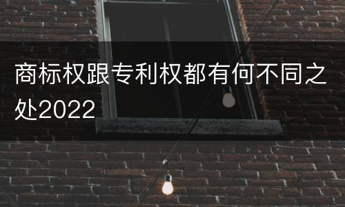 商标权跟专利权都有何不同之处2022