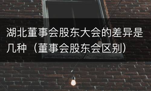 湖北董事会股东大会的差异是几种（董事会股东会区别）