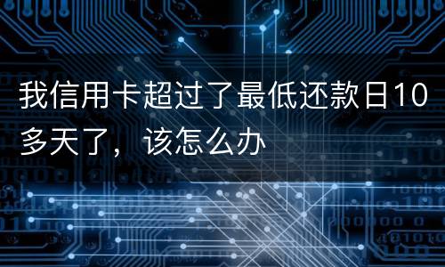 我信用卡超过了最低还款日10多天了，该怎么办