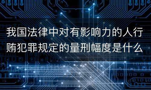 我国法律中对有影响力的人行贿犯罪规定的量刑幅度是什么