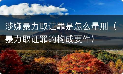 涉嫌暴力取证罪是怎么量刑（暴力取证罪的构成要件）