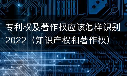 专利权及著作权应该怎样识别2022（知识产权和著作权）