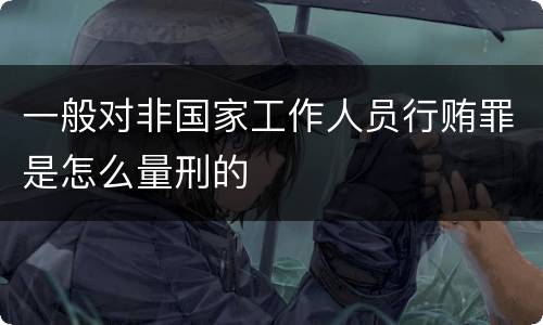 一般对非国家工作人员行贿罪是怎么量刑的