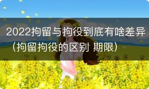 2022拘留与拘役到底有啥差异(拘留拘役的区别 期限)