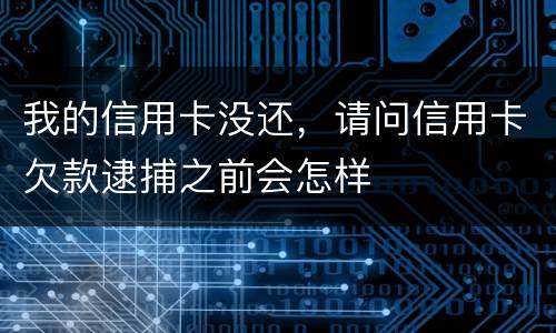 我的信用卡没还，请问信用卡欠款逮捕之前会怎样