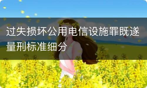 过失损坏公用电信设施罪既遂量刑标准细分