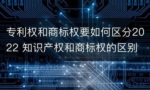 专利权和商标权要如何区分2022 知识产权和商标权的区别