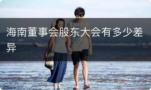海南董事会股东大会有多少差异