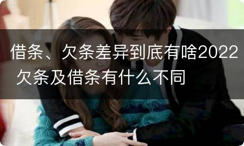 借条、欠条差异到底有啥2022 欠条及借条有什么不同