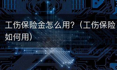 工伤保险金怎么用?（工伤保险如何用）