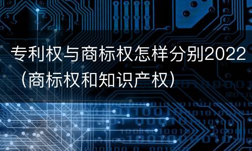 专利权与商标权怎样分别2022（商标权和知识产权）