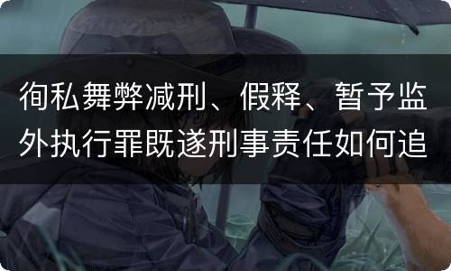 徇私舞弊减刑、假释、暂予监外执行罪既遂刑事责任如何追究
