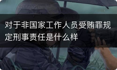 对于非国家工作人员受贿罪规定刑事责任是什么样