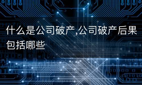 什么是公司破产,公司破产后果包括哪些