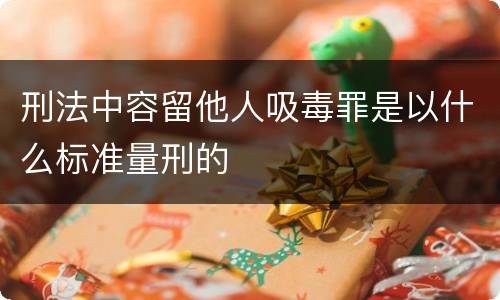 刑法中容留他人吸毒罪是以什么标准量刑的