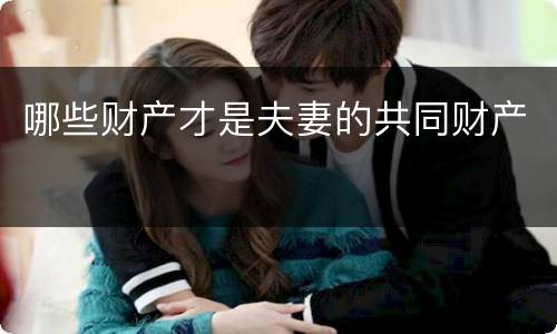 哪些财产才是夫妻的共同财产