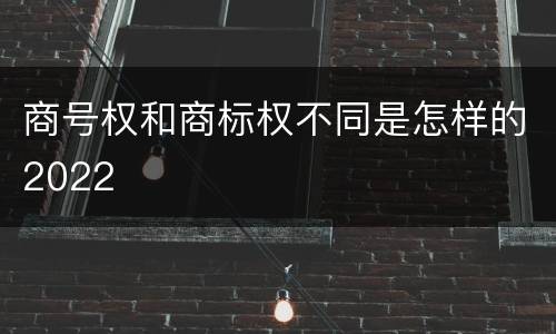 商号权和商标权不同是怎样的2022