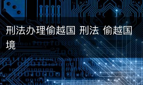 刑法办理偷越国 刑法 偷越国境
