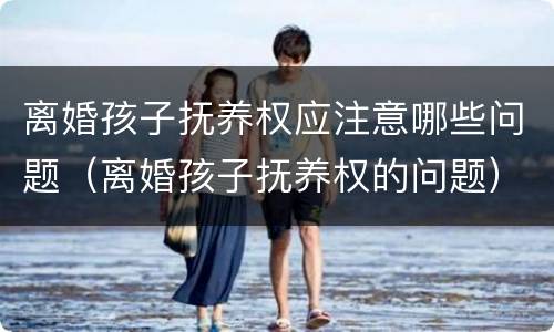 离婚孩子抚养权应注意哪些问题（离婚孩子抚养权的问题）