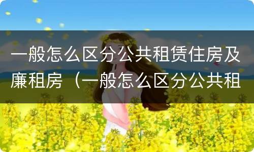一般怎么区分公共租赁住房及廉租房（一般怎么区分公共租赁住房及廉租房区别）