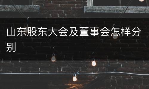 山东股东大会及董事会怎样分别