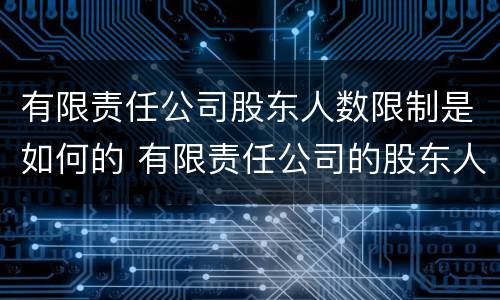 有限责任公司股东人数限制是如何的 有限责任公司的股东人数有最高限制吗