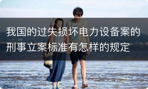 我国的过失损坏电力设备案的刑事立案标准有怎样的规定