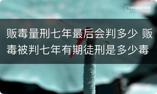 贩毒量刑七年最后会判多少 贩毒被判七年有期徒刑是多少毒品