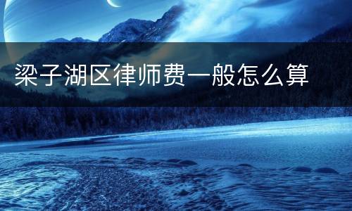 梁子湖区律师费一般怎么算