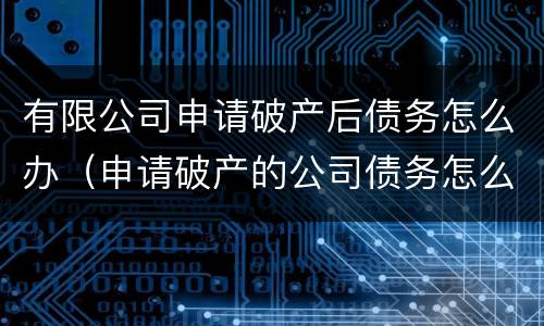 有限公司申请破产后债务怎么办（申请破产的公司债务怎么解决）
