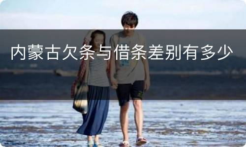 内蒙古欠条与借条差别有多少
