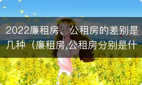 2022廉租房、公租房的差别是几种（廉租房,公租房分别是什么意思?）