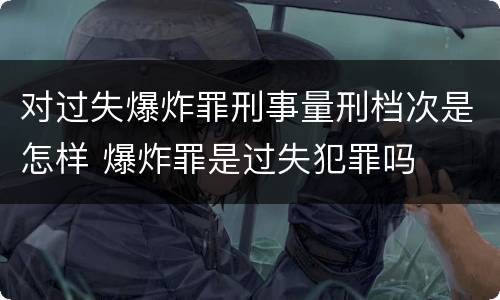 对过失爆炸罪刑事量刑档次是怎样 爆炸罪是过失犯罪吗