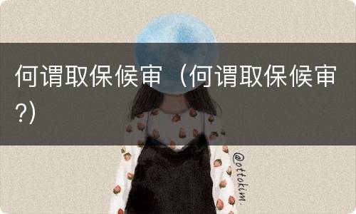 何谓取保候审（何谓取保候审?）
