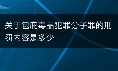 关于包庇毒品犯罪分子罪的刑罚内容是多少