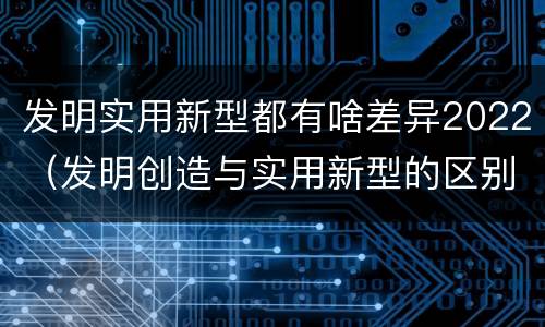 发明实用新型都有啥差异2022（发明创造与实用新型的区别）