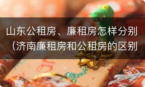 山东公租房、廉租房怎样分别（济南廉租房和公租房的区别）