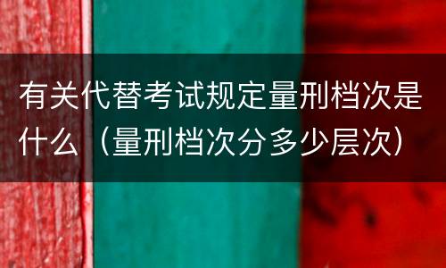 有关代替考试规定量刑档次是什么（量刑档次分多少层次）