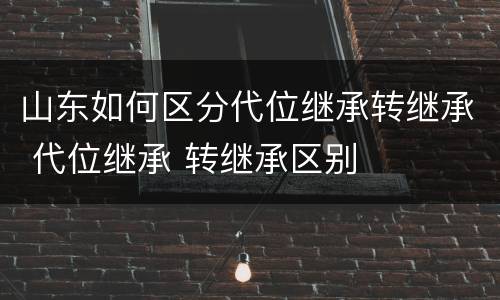 山东如何区分代位继承转继承 代位继承 转继承区别