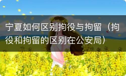 宁夏如何区别拘役与拘留（拘役和拘留的区别在公安局）