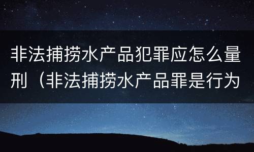 非法捕捞水产品犯罪应怎么量刑（非法捕捞水产品罪是行为犯吗）
