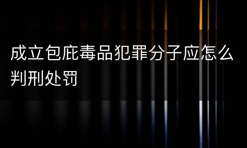 成立包庇毒品犯罪分子应怎么判刑处罚